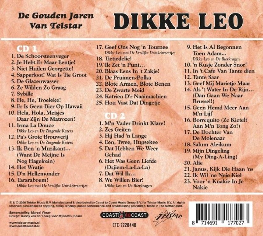 Dikke Leo - De Gouden Jaren Van Telstar (2CD) *Pre-order* - Afbeelding 2