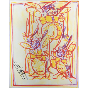 Schilderij (5) getekend door Cesar Zuiderwijk