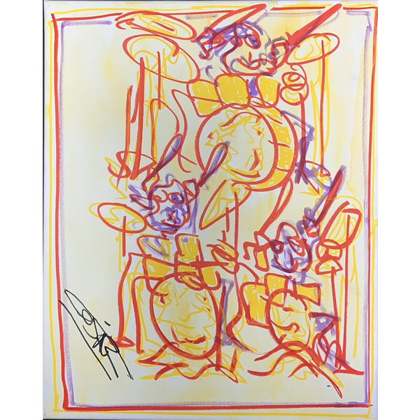 Schilderij (5) getekend door Cesar Zuiderwijk