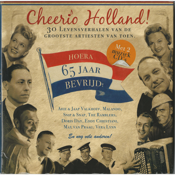Cheerio Holland - 30 Levensverhalen van de Grootste Artiesten van Toen (2de hands boek+2CD)