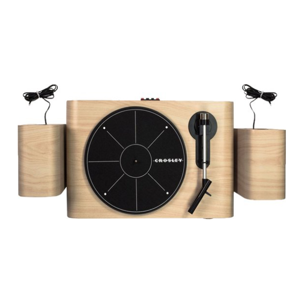 Crosley Gig platenspeler licht hout met externe speakers - Afbeelding 2