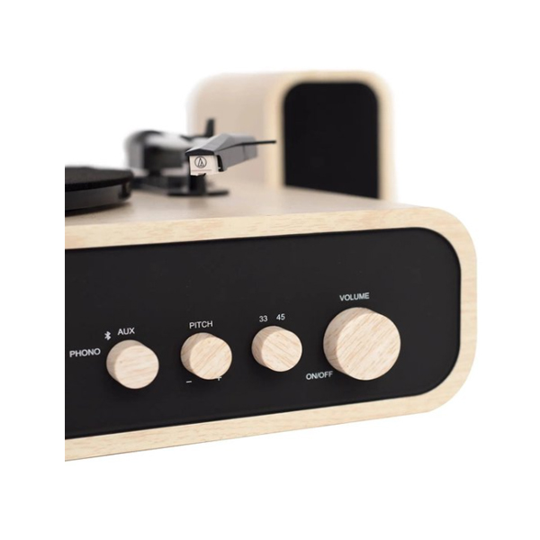Crosley Gig platenspeler licht hout met externe speakers - Afbeelding 5