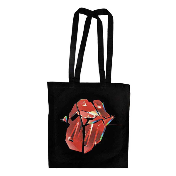 Rolling Stones Tote Bag Hackney Diamonds Lick new Official Black Size One (tasje)
