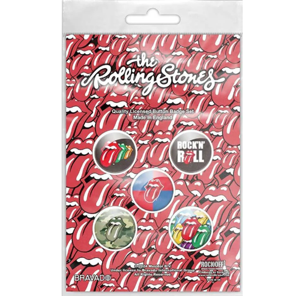 Rolling Stones - Rock 'n' Roll 5 buttons *02*