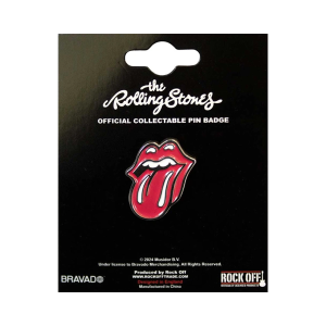 Rolling Stones Classic Tongue Silver Outline Pin *3*  Small