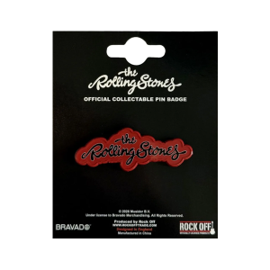 Rolling Stones - Script Logo Pin *4* - Rood/Zwart