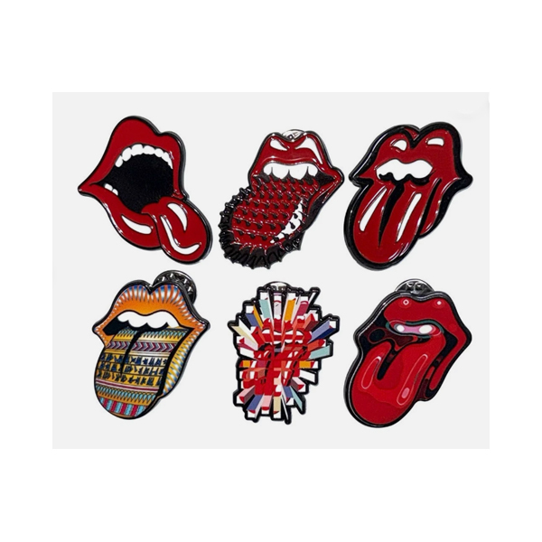 Rolling Stones - Tongues Evolution 2 Pin set 6 stuks in box - Afbeelding 2