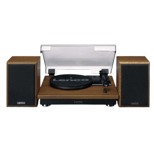 Lenco LS-100WD - Platenspeler met 2 externe speakers - Hout