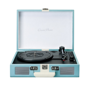 Lenco Classic Phono TT-110BKRD - Platenspeler - Blauw Wit