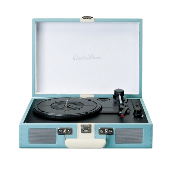 Lenco Classic Phono TT-110BKRD - Platenspeler - Blauw Wit