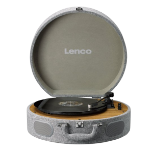 Lenco Houten Retro Platenspeler met ingebouwde Speakers - Bluetooth en AT3600L cartridge - Grijs