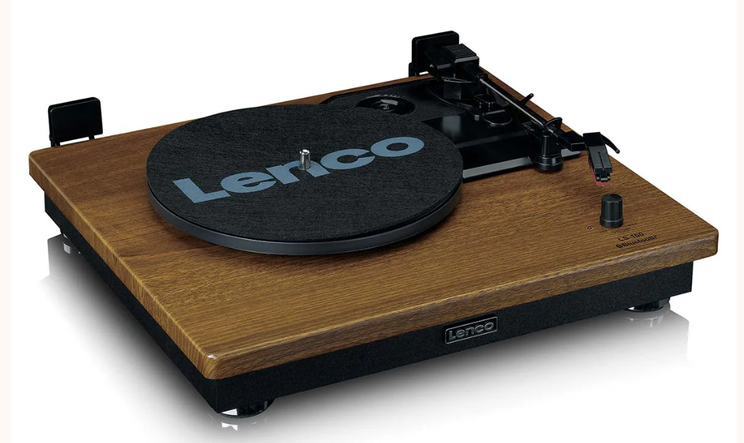 Lenco LS-100WD - Platenspeler met 2 externe speakers - Hout - Afbeelding 2