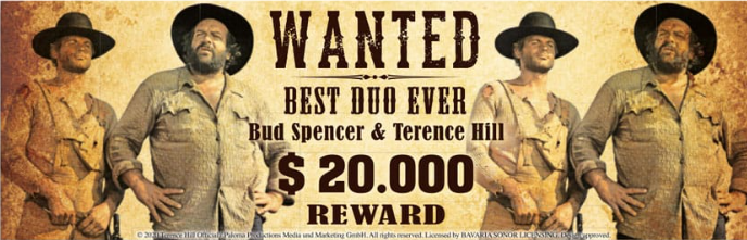 Bud Spencer & Terence Hill Wanted emaille (mok) - Afbeelding 2